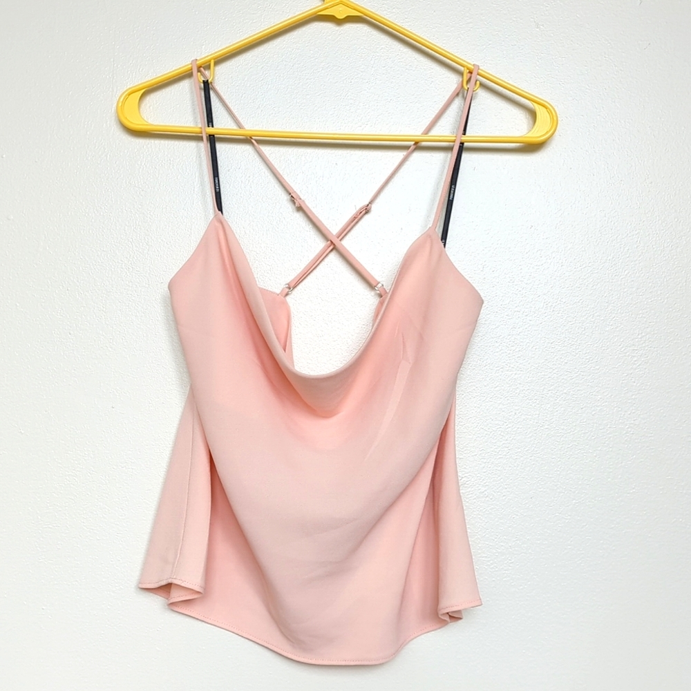 Forever 21 | Cowl Neck Pink Strappy Blouse